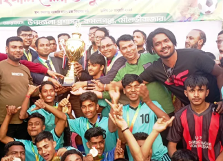কমলগঞ্জে জাতীয় গোল্ডকাপ ফুটবল টুর্ণামেন্টের সমাপনী অনুষ্ঠিত